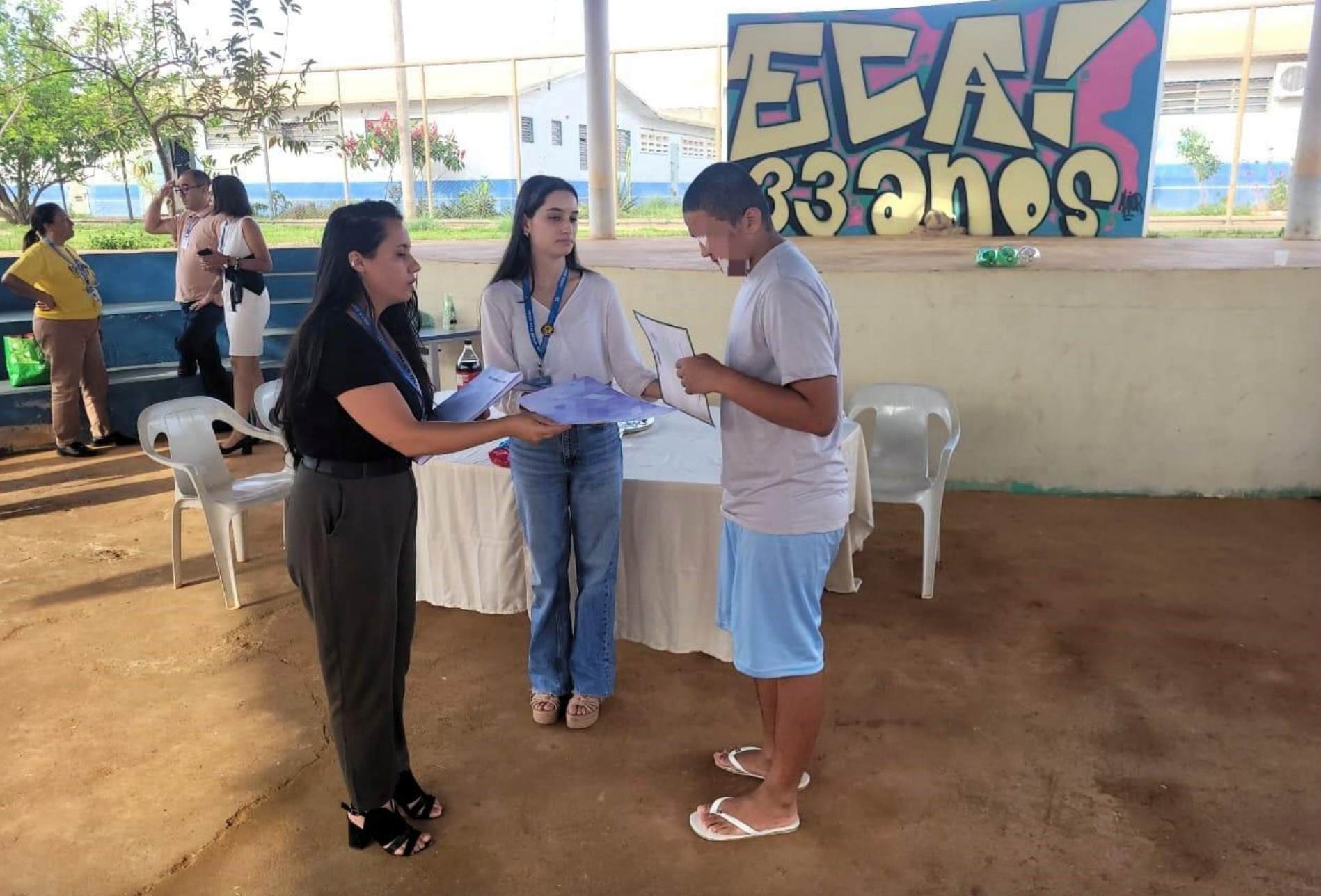 Cerimônia de entrega de certificados do curso de Pintor Residencial